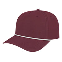 Cap America i7256 Athletic Rope Cap - Merlot White - White / One Size Fits Most