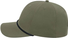 Cap America i7256 Athletic Rope Cap - Olive Black - Olive Black / One Size Fits Most