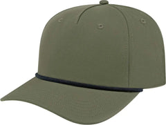 Cap America i7256 Athletic Rope Cap - Olive Black - Olive Black / One Size Fits Most
