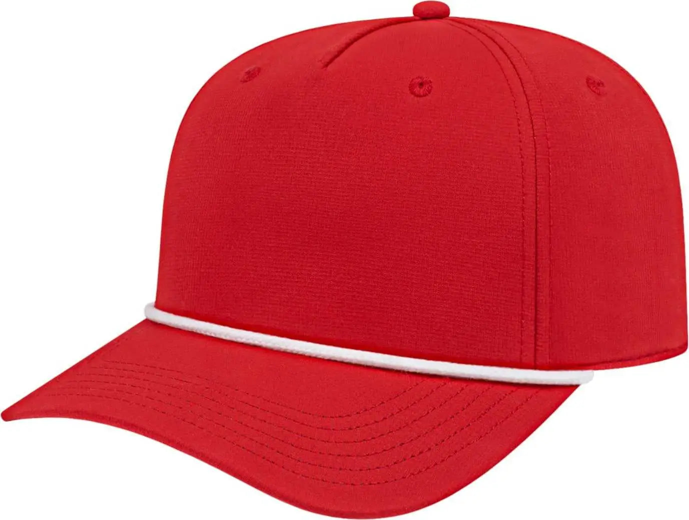 Cap America i7256 Athletic Rope Cap - Red White Royal - Red White Royal / One Size Fits Most