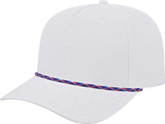 Cap America i7256 Athletic Rope Cap - White Red Royal - White Red Royal / One Size Fits Most