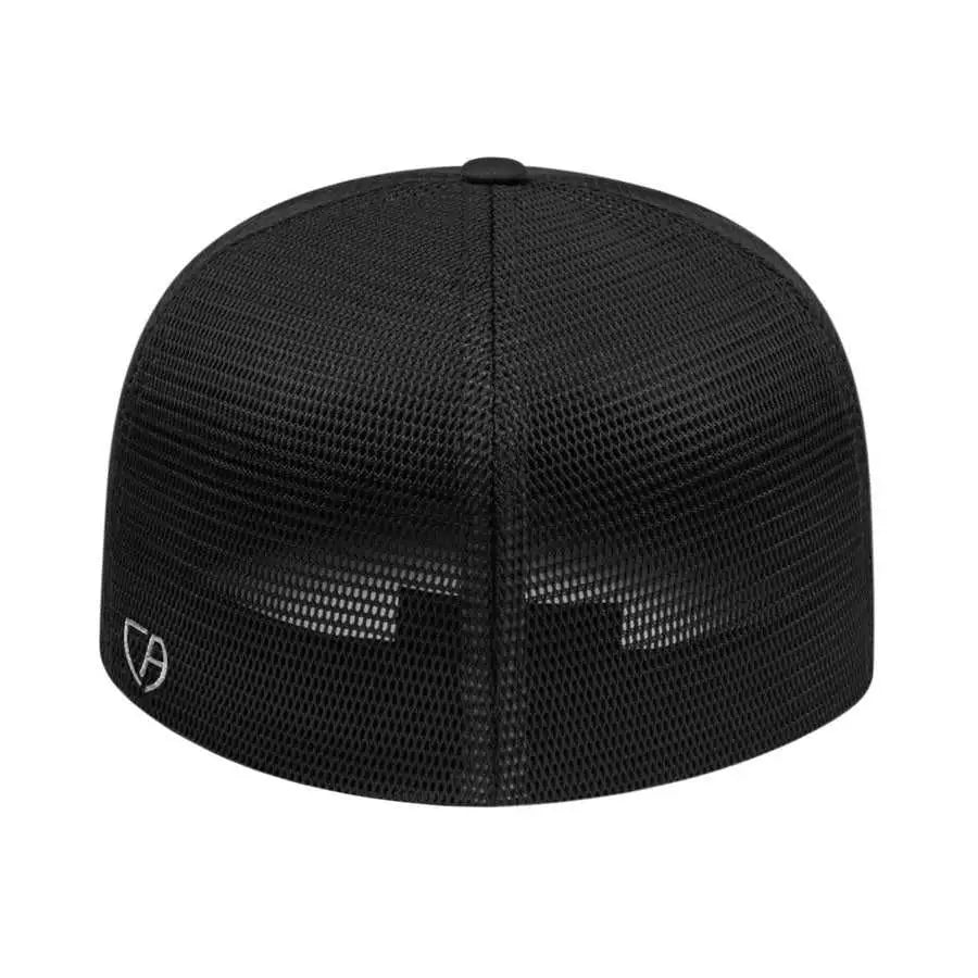 Cap America i8501 Flexfit Performance Trucker Mesh Back Cap - Black