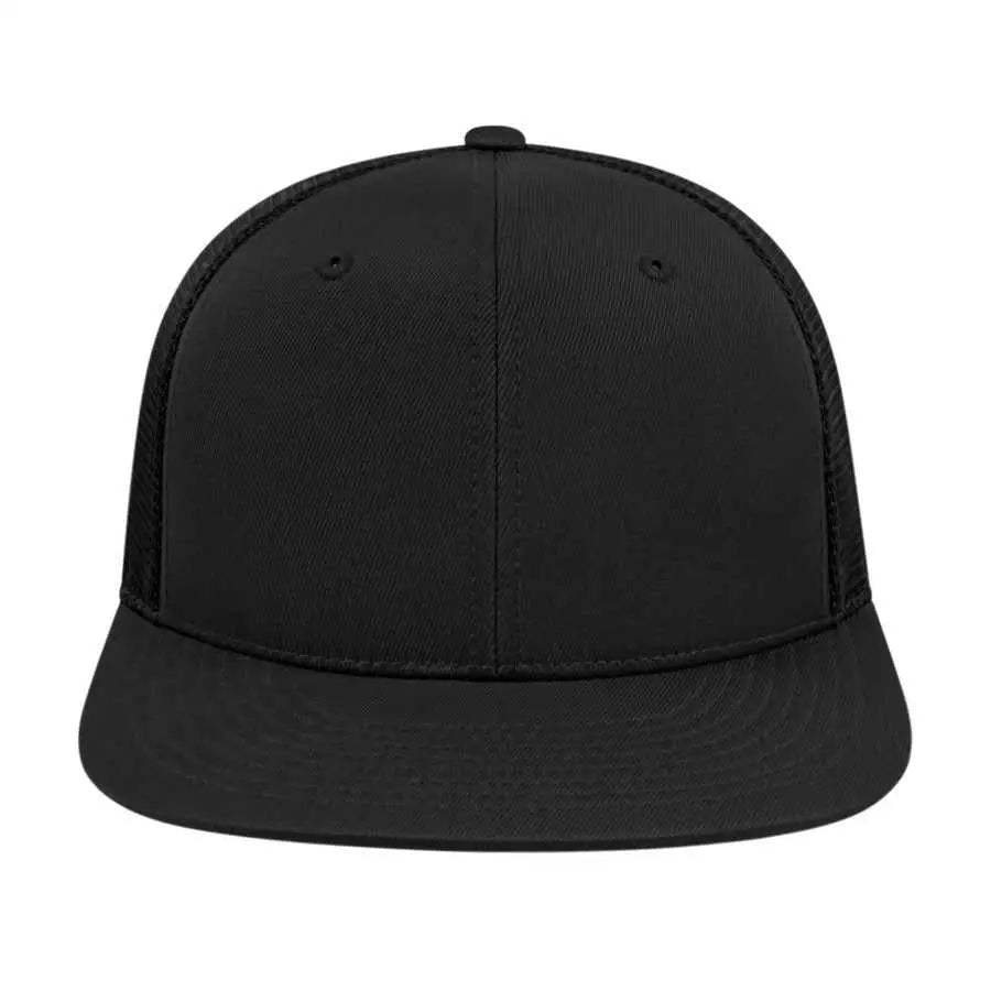 Cap America i8501 Flexfit Performance Trucker Mesh Back Cap - Black