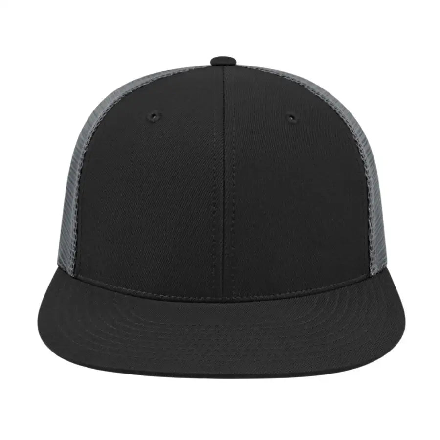Cap America i8501 Flexfit Performance Trucker Mesh Back Cap - Black Graphite