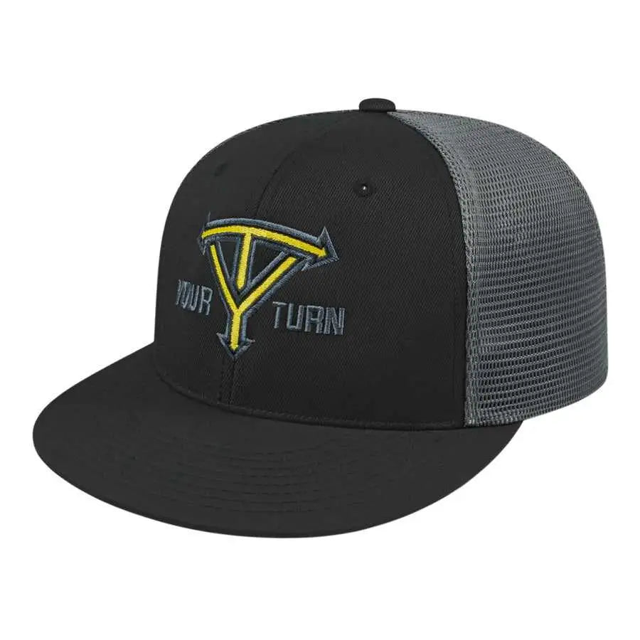 Cap America i8501 Flexfit Performance Trucker Mesh Back Cap - Black Graphite