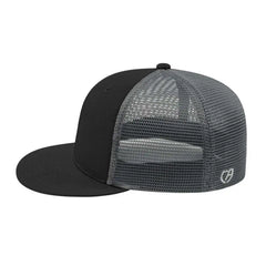 Cap America i8501 Flexfit Performance Trucker Mesh Back Cap Black Graphite