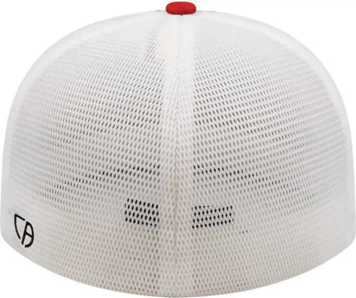 Cap America i8501 Flexfit Performance Trucker Mesh Back Cap - Black Red White