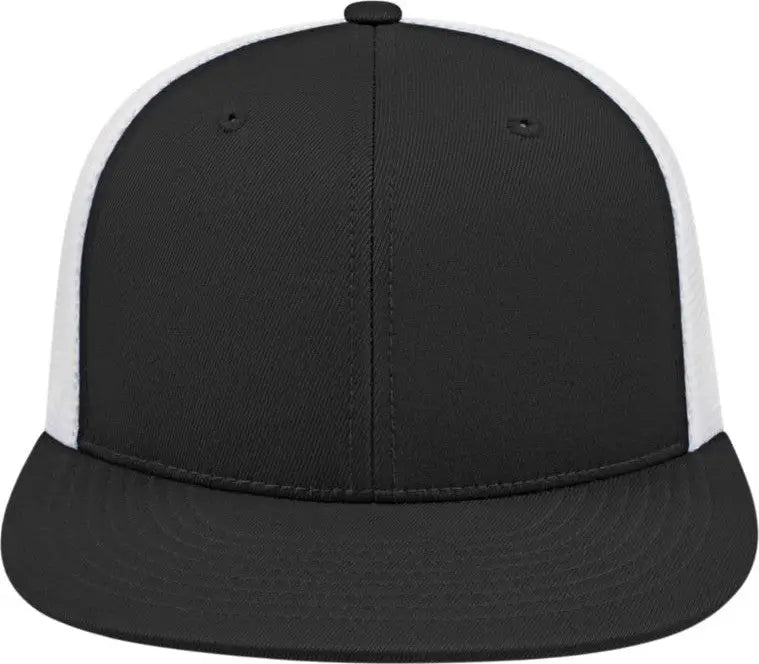Cap America i8501 Flexfit Performance Trucker Mesh Back Cap - Black White
