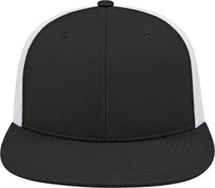 Cap America i8501 Flexfit Performance Trucker Mesh Back Cap Black White
