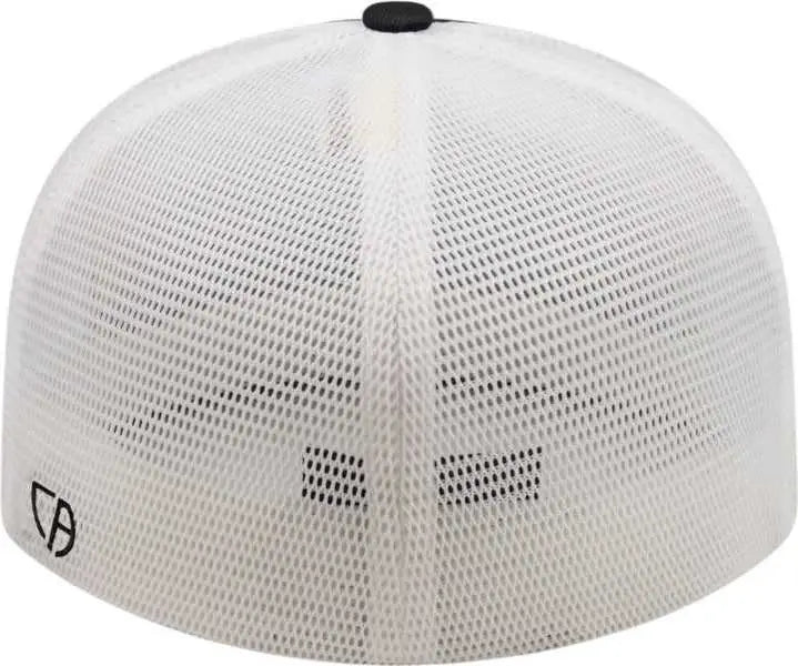 Cap America i8501 Flexfit Performance Trucker Mesh Back Cap - Black White