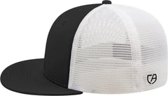 Cap America i8501 Flexfit Performance Trucker Mesh Back Cap Black White