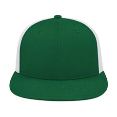Cap America i8501 Flexfit Performance Trucker Mesh Back Cap Dark Green White
