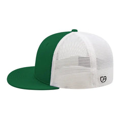 Cap America i8501 Flexfit Performance Trucker Mesh Back Cap Dark Green White