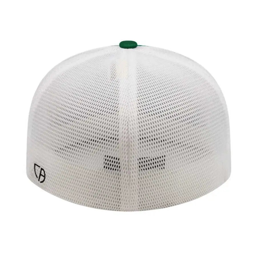 Cap America i8501 Flexfit Performance Trucker Mesh Back Cap - Dark Green White