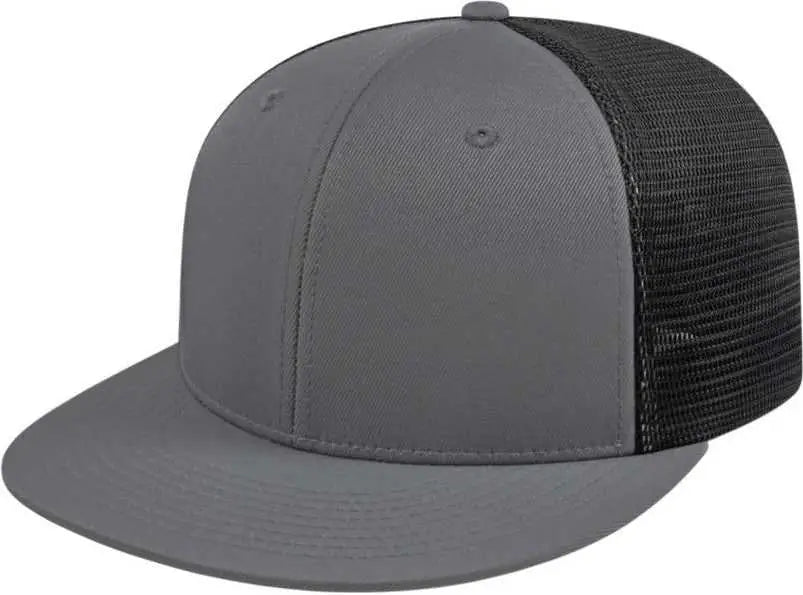 Cap America i8501 Flexfit Performance Trucker Mesh Back Cap - Graphite Black