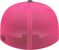 Cap America i8501 Flexfit Performance Trucker Mesh Back Cap - Graphite Pink