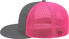 Cap America i8501 Flexfit Performance Trucker Mesh Back Cap - Graphite Pink