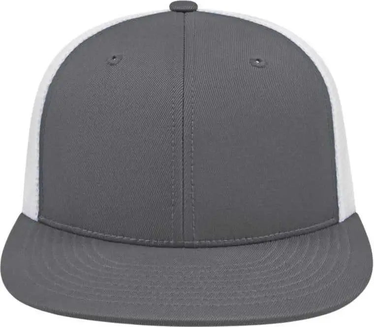 Cap America i8501 Flexfit Performance Trucker Mesh Back Cap - Graphite White