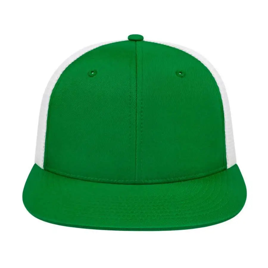 Cap America i8501 Flexfit Performance Trucker Mesh Back Cap - Kelly White