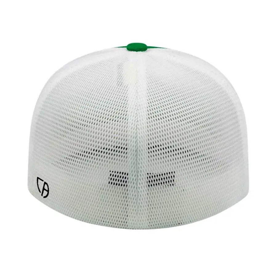 Cap America i8501 Flexfit Performance Trucker Mesh Back Cap - Kelly White