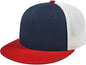 Cap America i8501 Flexfit Performance Trucker Mesh Back Cap Navy Red White Navy Red / XS