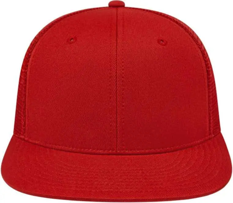 Cap America i8501 Flexfit Performance Trucker Mesh Back Cap - Red
