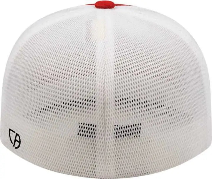 Cap America i8501 Flexfit Performance Trucker Mesh Back Cap - Red White