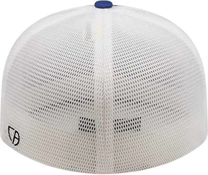 Cap America i8501 Flexfit Performance Trucker Mesh Back Cap - Royal White