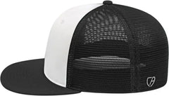 Cap America i8501 Flexfit Performance Trucker Mesh Back Cap - White Black