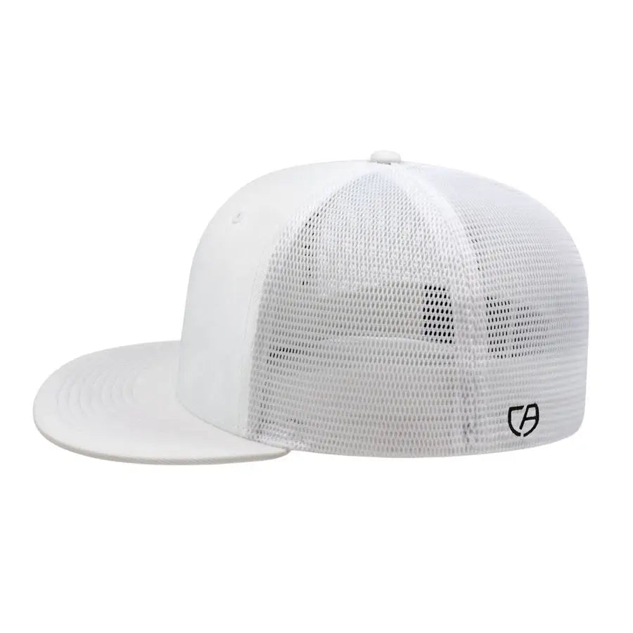 Cap America i8501 Flexfit Performance Trucker Mesh Back Cap - White