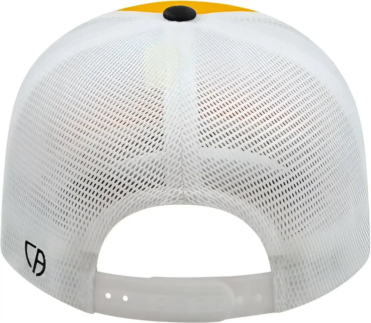 Cap America i8502 Flexfit 110 Trucker Mesh Back Cap - Athletic Gold Black White - Gold Black / One Size Fits Most