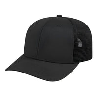 Cap America i8502 Flexfit 110 Trucker Mesh Back Cap Black Black / One Size Fits Most