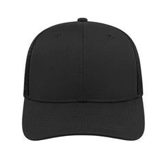 Cap America i8502 Flexfit 110 Trucker Mesh Back Cap - Black - Black / One Size Fits Most