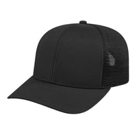 Cap America i8502 Flexfit 110 Trucker Mesh Back Cap - Black - Black / One Size Fits Most