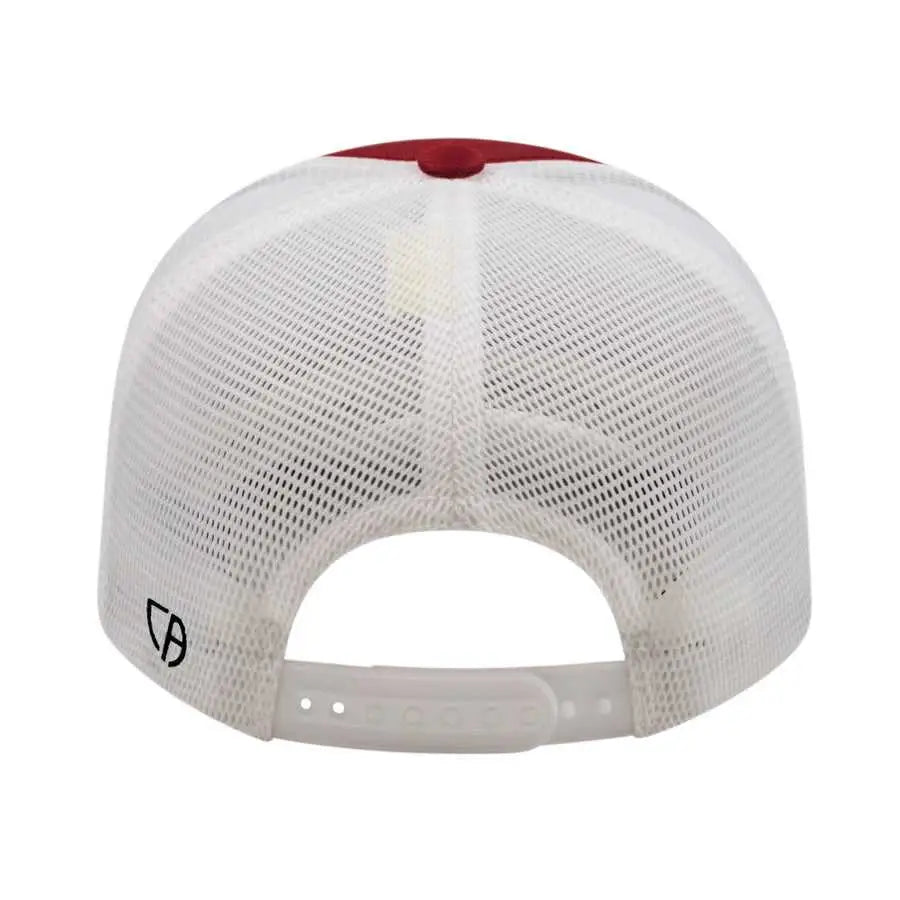 Cap America i8502 Flexfit 110 Trucker Mesh Back Cap - Cardinal White - Cardinal White / One Size Fits Most