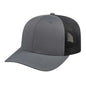 Cap America i8502 Flexfit 110 Trucker Mesh Back Cap Graphite Black Dark Gray Black / One Size Fits Most