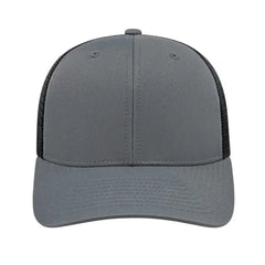 Cap America i8502 Flexfit 110 Trucker Mesh Back Cap Graphite Black Dark Gray Black / One Size Fits Most