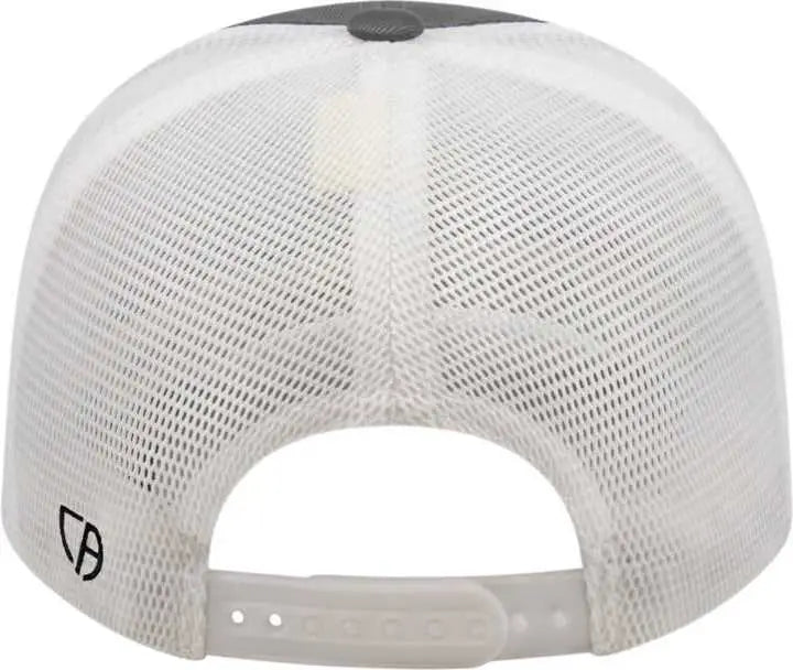 Cap America i8502 Flexfit 110 Trucker Mesh Back Cap - Graphite White - Graphite White / One Size Fits Most