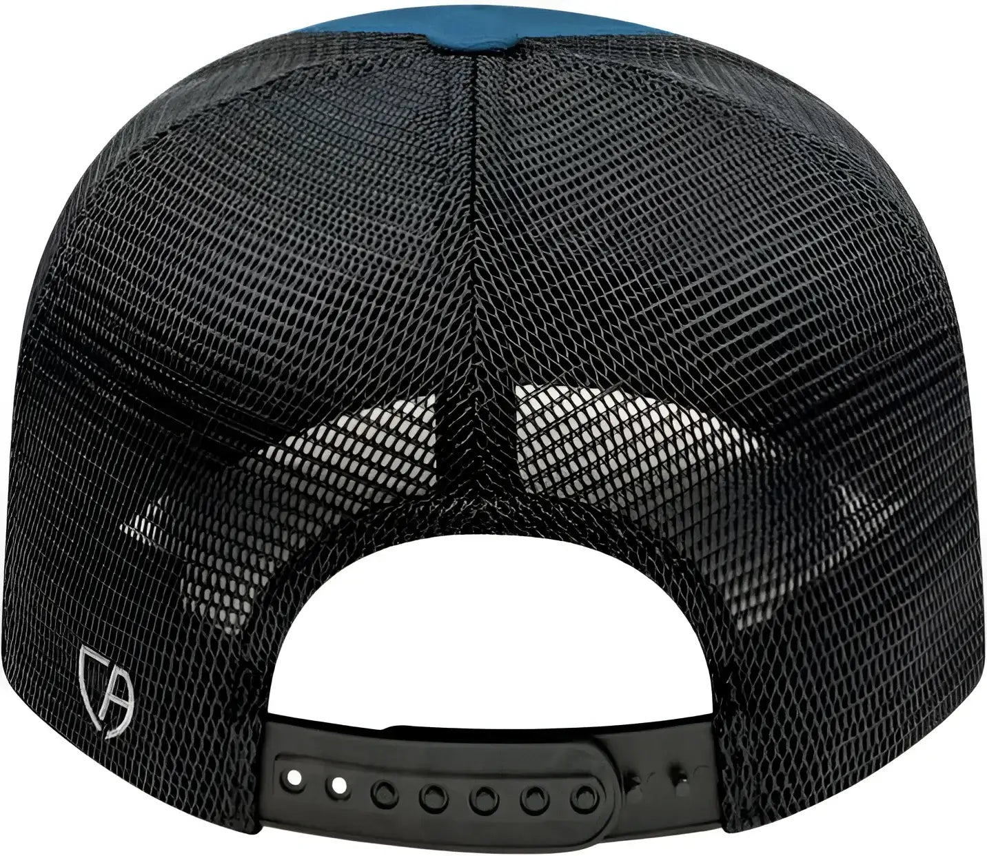 Cap America i8502 Flexfit 110 Trucker Mesh Back Cap - Indigo Blue Black - Indigo Blue Black / One Size Fits Most
