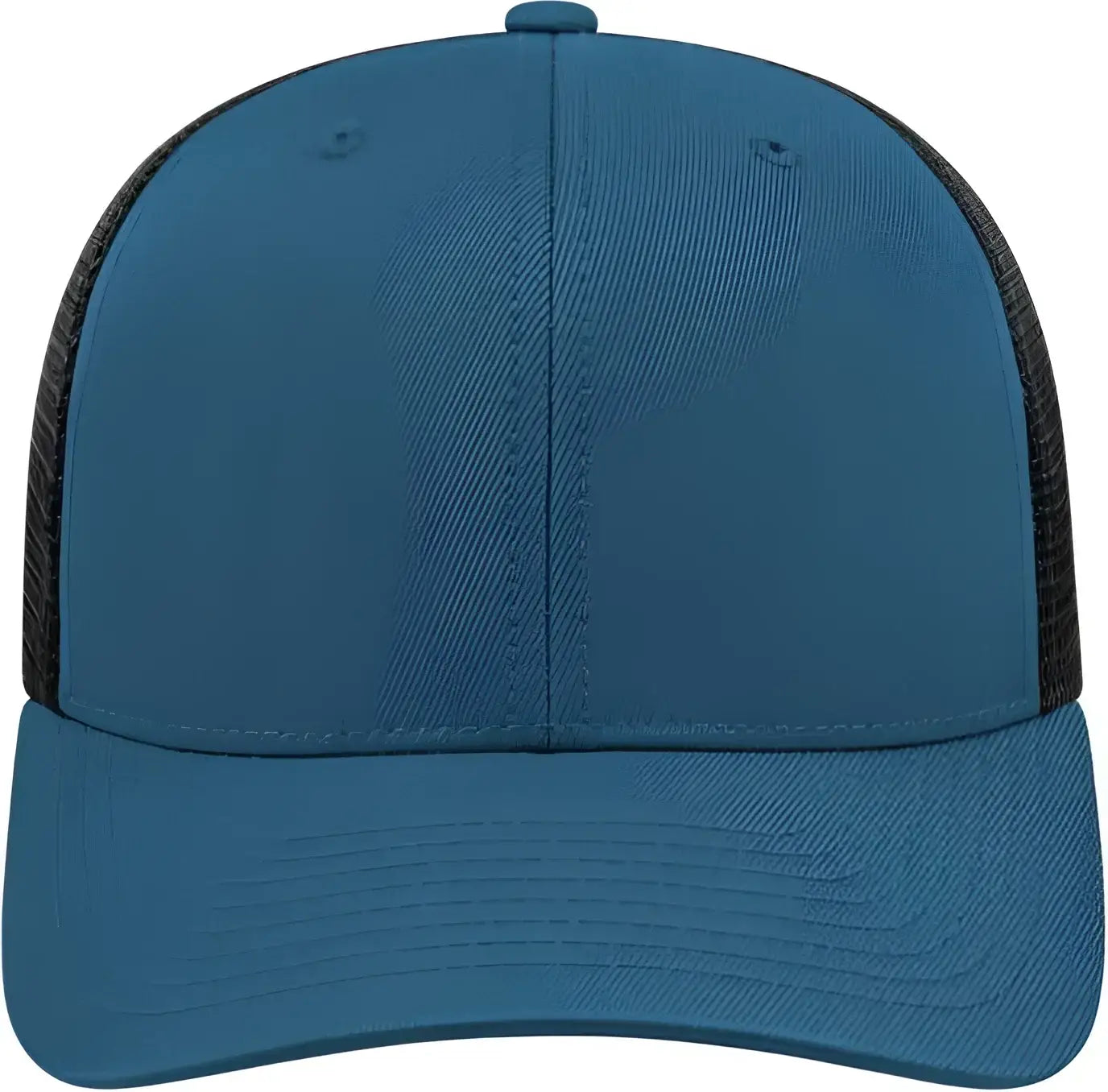Cap America i8502 Flexfit 110 Trucker Mesh Back Cap - Indigo Blue Black - Indigo Blue Black / One Size Fits Most