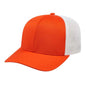 Cap America i8502 Flexfit 110 Trucker Mesh Back Cap - Orange White - Orange White / One Size Fits Most