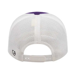 Cap America i8502 Flexfit 110 Trucker Mesh Back Cap - Purple White - Purple White / One Size Fits Most