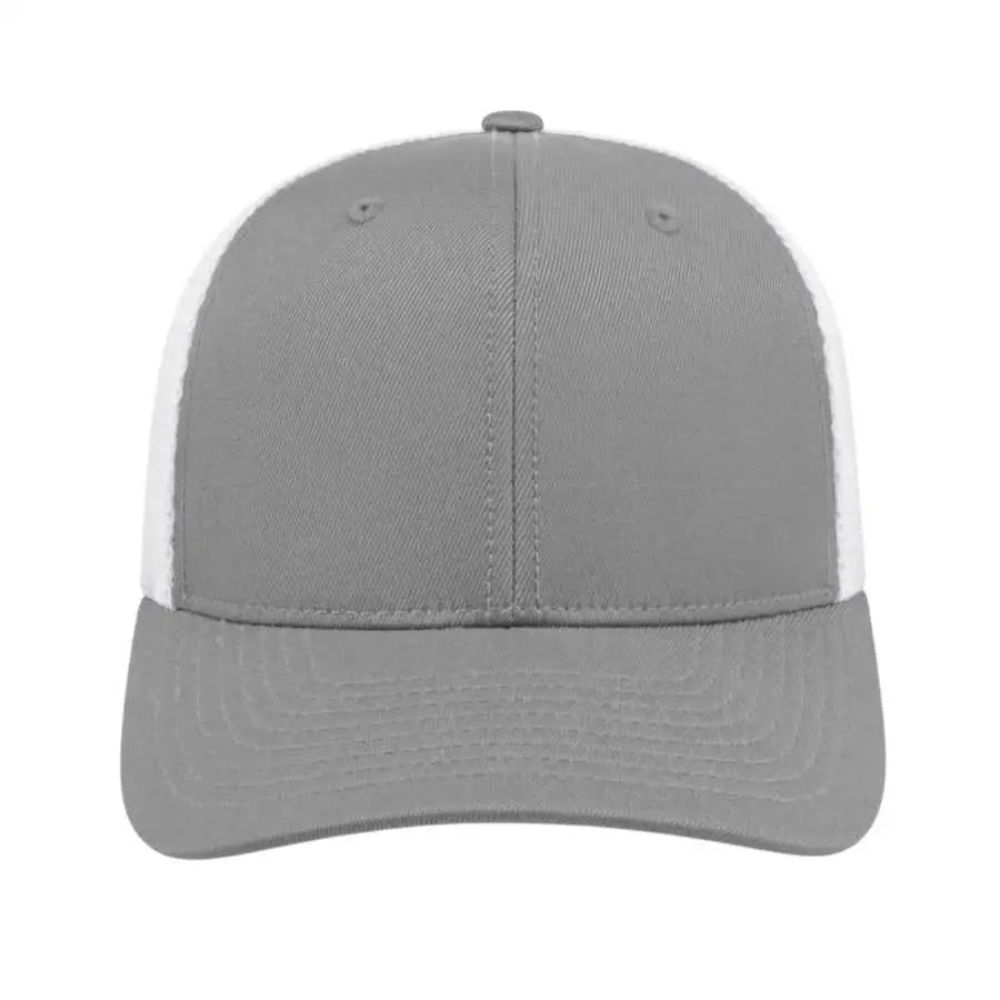 Cap America i8502 Flexfit 110 Trucker Mesh Back Cap - Silver White - Light Gray White / One Size Fits Most