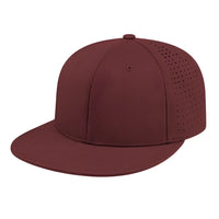 Cap America i8503 Flexfit Perforated Performance Cap - Maroon - Maroon / XS