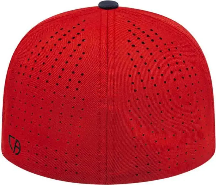 Cap America i8503 Flexfit Perforated Performance Cap - Red Navy