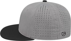 Cap America i8503 Flexfit Perforated Performance Cap - Silver Black