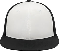 Cap America i8503 Flexfit Perforated Performance Cap White Black Black