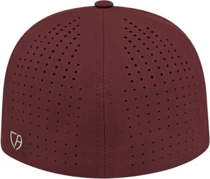 Cap America i8503 Flexfit Perforated Performance Cap - White Maroon