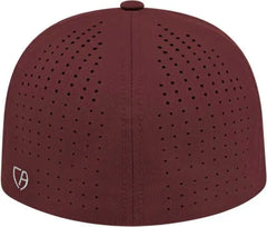 Cap America i8503 Flexfit Perforated Performance Cap White Maroon