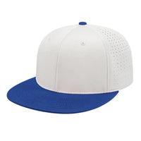 Cap America i8503 Flexfit Perforated Performance Cap - White Royal - White Royal / XS